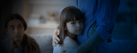 Family Attorney Cleveland Team Watching Child Hugging Parent